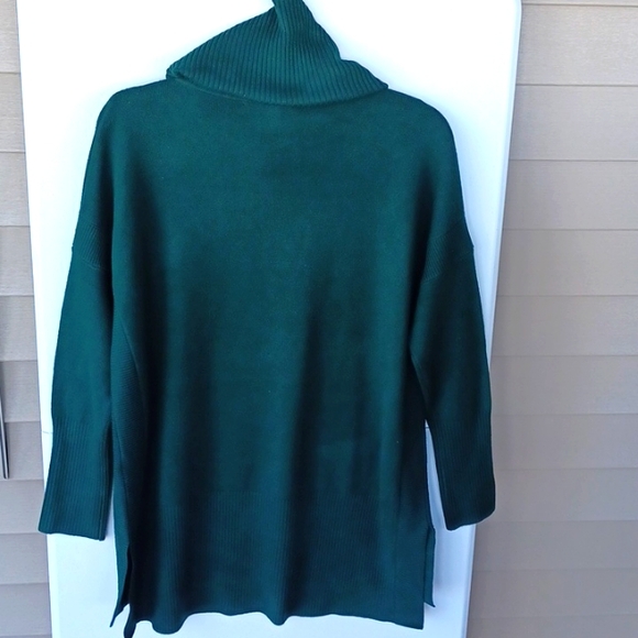 French Connection Women's Sz Small Dark Green Turtleneck Sweater - Picture 2 of 14